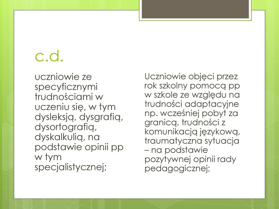 rok szkolny pomocą pp w szkole ze względu na trudności adaptacyjne np.