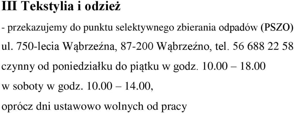 do punktu
