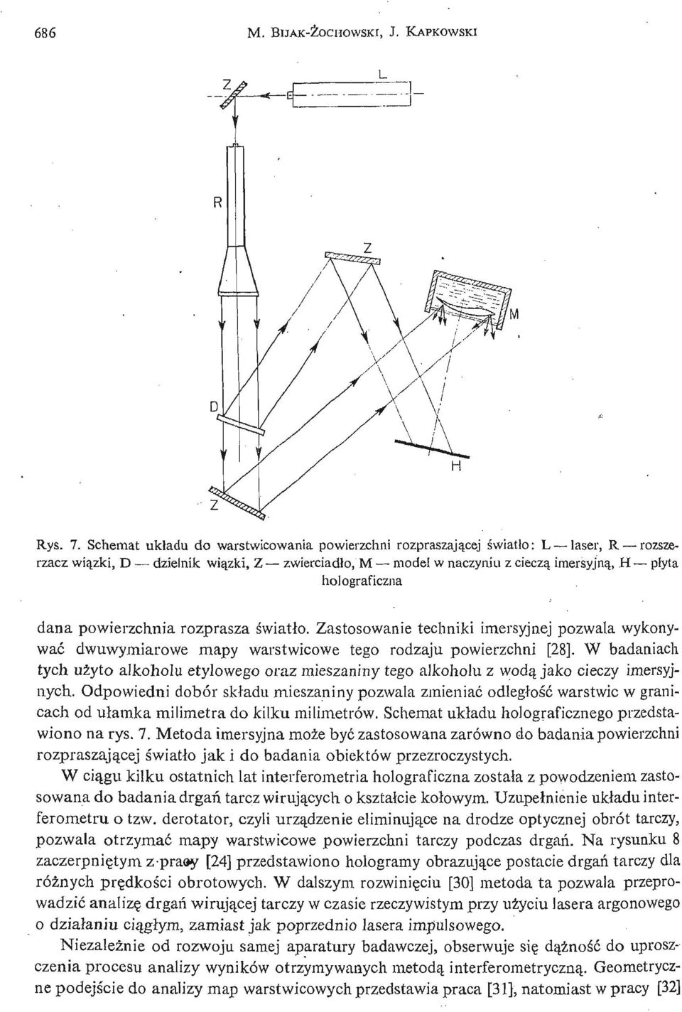 dana powierzchnia rozprasza ś wiatł o. Zastosowanie techniki imersyjnej pozwala wykonywać dwuwymiarowe mapy warstwicowe tego rodzaju powierzchni [28].