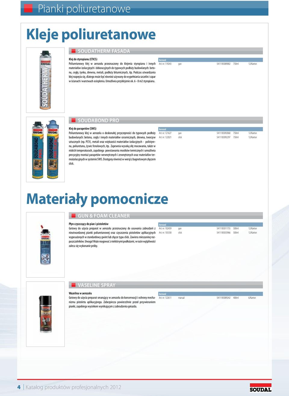 Podczas utwardzania klej rozpręża się, dlatego może być również używany do wypełniania szczelin i szpar w ścianach i warstwach ocieplenia. Umożliwia przyklejenie ok. 6-8 m2 styropianu. Art.