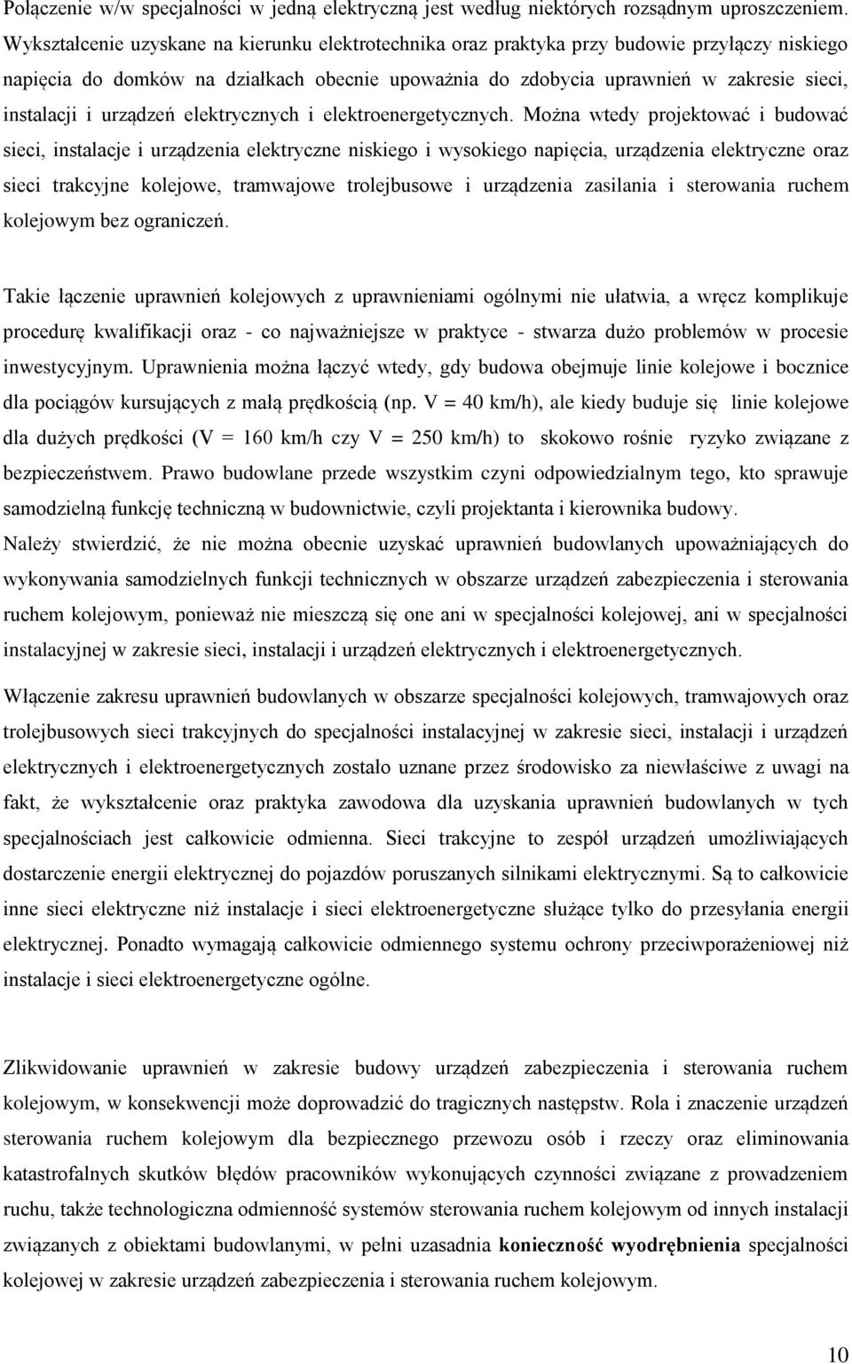 urządzeń elektrycznych i elektroenergetycznych.