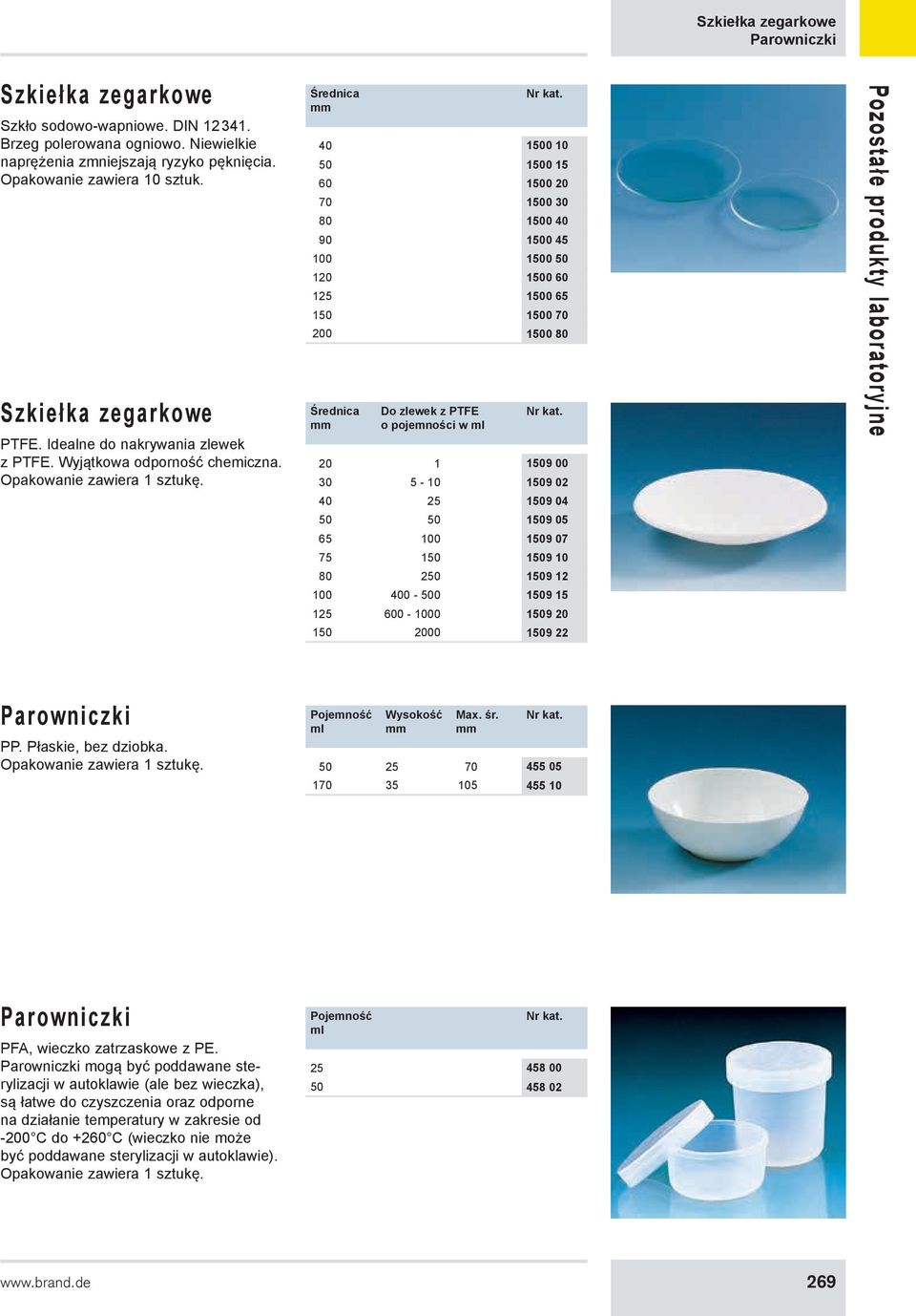 Do zlewek z PTFE o pojemności w 40 1500 10 50 1500 15 60 1500 20 70 1500 30 80 1500 40 90 1500 45 100 1500 50 120 1500 60 125 1500 65 150 1500 70 200 1500 80 20 1 1509 00 30 5-10 1509 02 40 25 1509