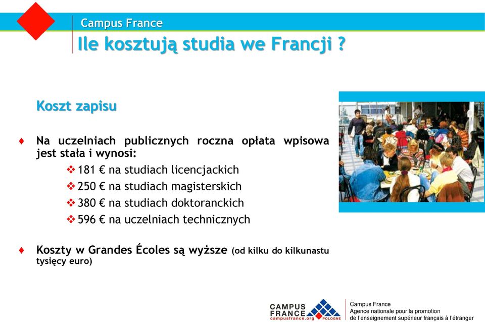 wynosi: 181 na studiach licencjackich 250 na studiach magisterskich 380 na