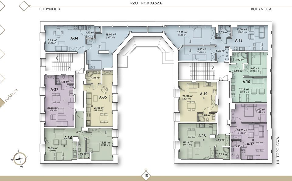 (28,85 m 2 ) A-19 17,25 m 2 (19,45 m 2 ) 26,58 m 2 (29,50 m 2 ) 25,05 m 2 (27,55 m 2 ) 3,20 m 2 12,60 m 2 (14,20 m 2 ) PODDAZ A-36 4,70 m 2 16,38