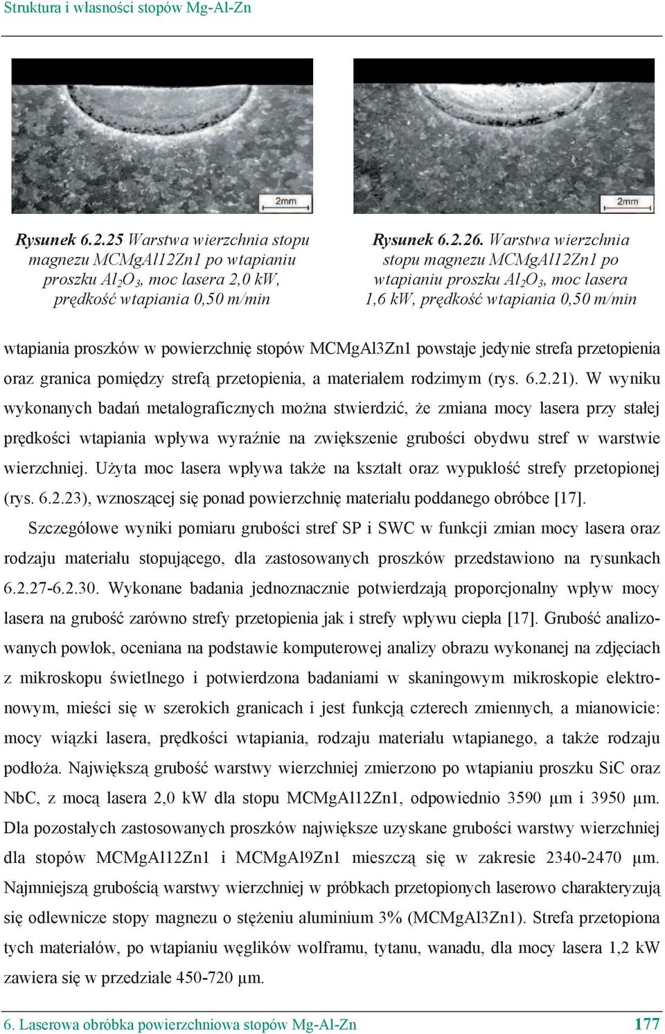 przetopienia oraz granica pomi dzy stref przetopienia, a materia em rodzimym (rys. 6.2.21).