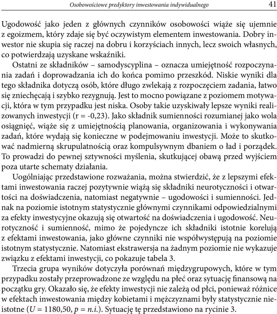 Ostatni ze składników samodyscyplina oznacza umiejętność rozpoczynania zadań i doprowadzania ich do końca pomimo przeszkód.