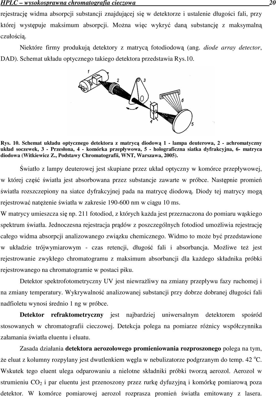 Schemat układu optycznego takiego detektora przedstawia Rys.10. Rys. 10.