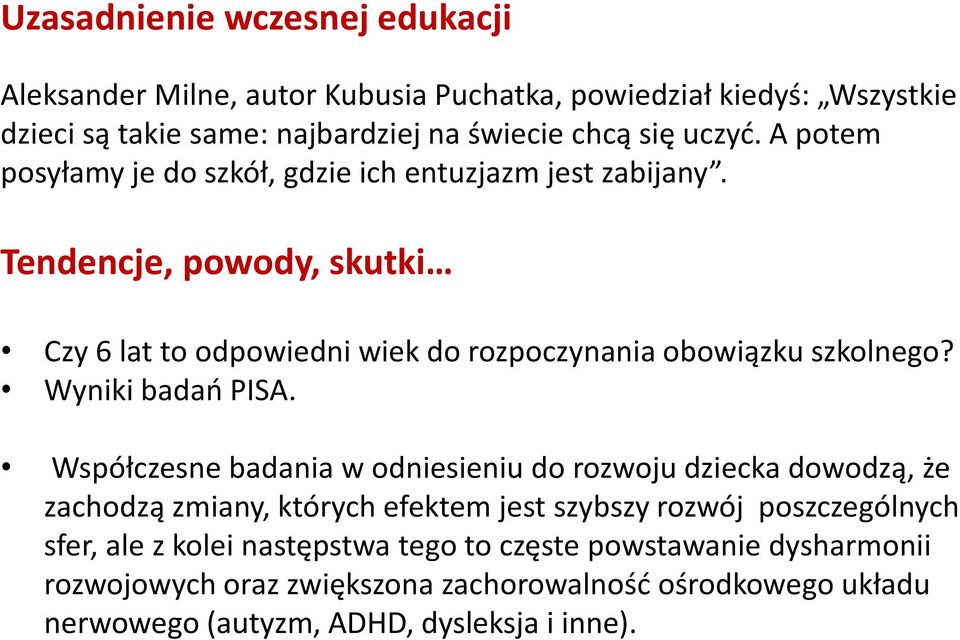 Wyniki badań PISA.