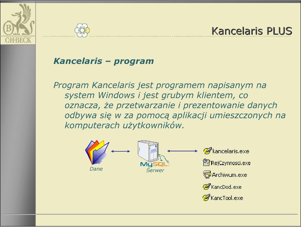 co oznacza, że przetwarzanie i prezentowanie danych odbywa się
