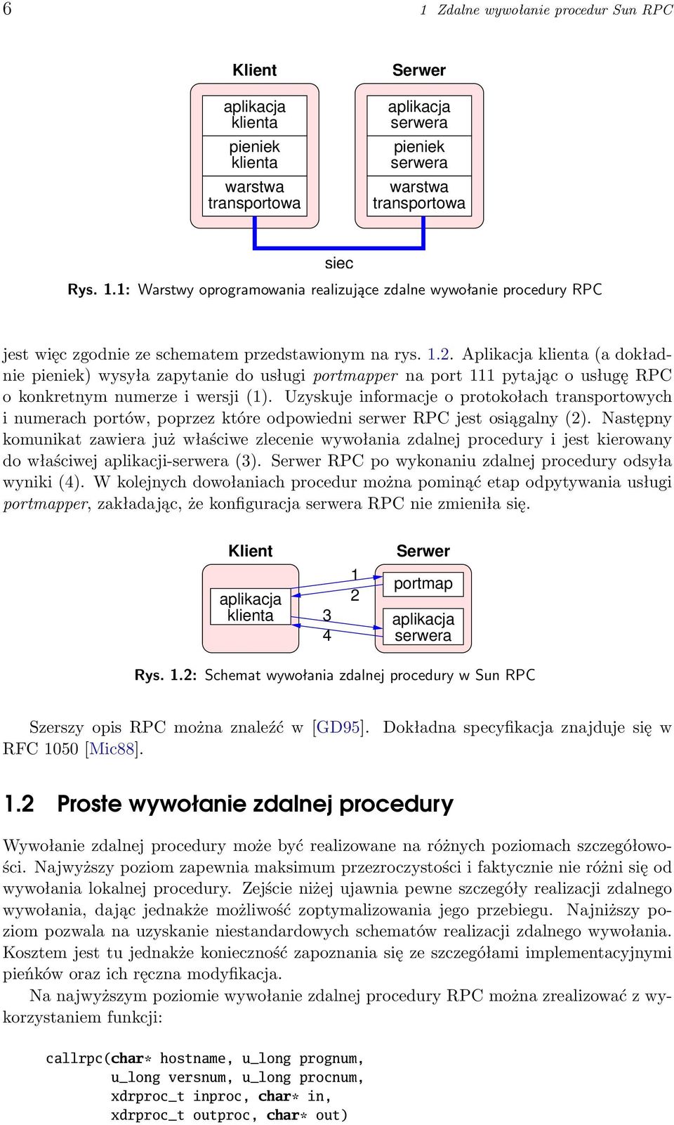 Uzyskuje informacje o protokołach transportowych i numerach portów, poprzez które odpowiedni serwer RPC jest osiągalny (2).