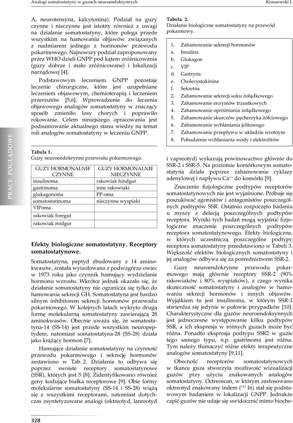 pokarmowego. Najnowszy podział zaproponowany przez WHO dzieli GNPP pod kątem zróżnicowania (guzy dobrze i mało zróżnicowane) i lokalizacji narządowej [4].