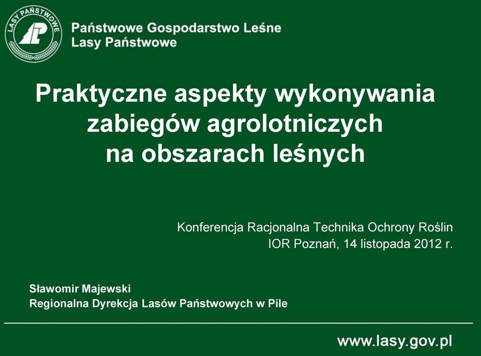 Ochrony Roślin IOR Poznań, 14 listopada 2012 r.