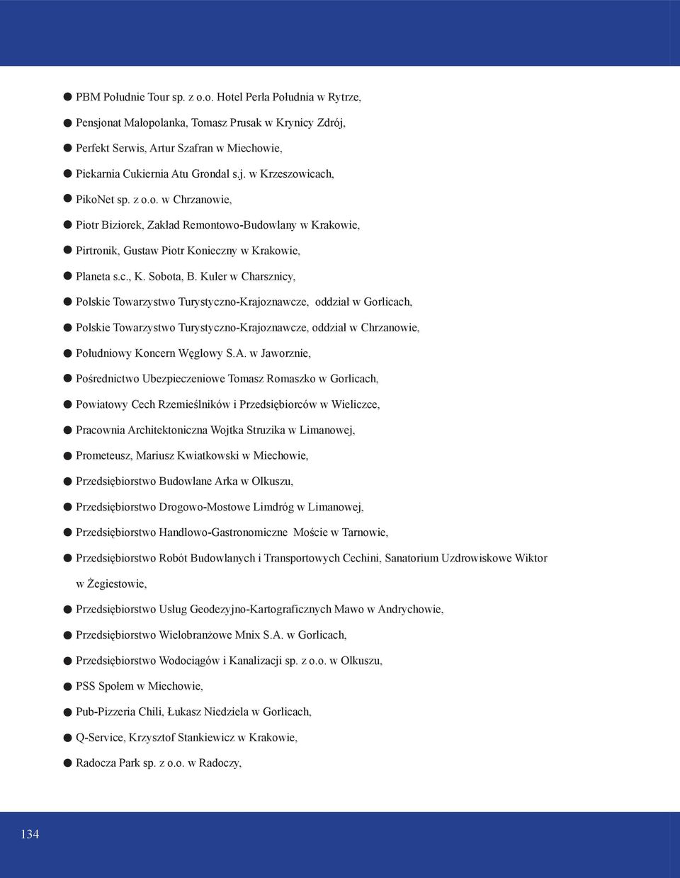 Kuler w Charsznicy, Polskie Towarzystwo Turystyczno-Krajoznawcze, oddział w Gorlicach, Polskie Towarzystwo Turystyczno-Krajoznawcze, oddział w Chrzanowie, Południowy Koncern Węglowy S.A.