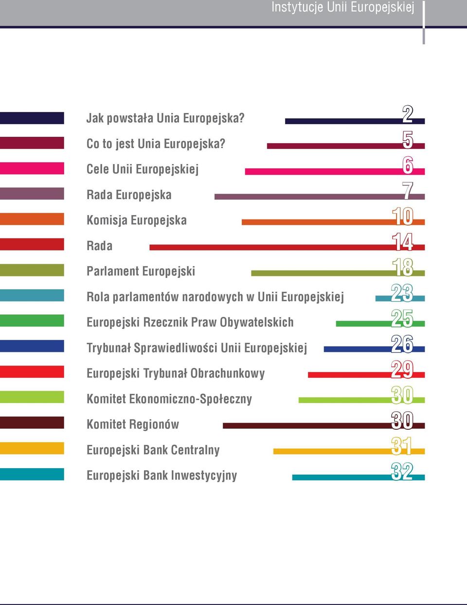 narodowych w Unii Europejskiej 23 Europejski Rzecznik Praw Obywatelskich 25 Trybunał Sprawiedliwości Unii Europejskiej