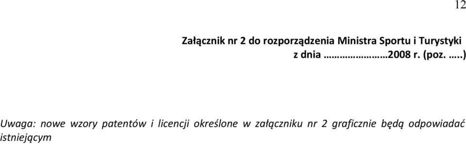 ..) Uwaga: nowe wzory patentów i licencji