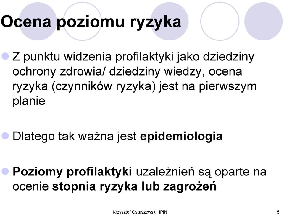 planie Dlatego tak ważna jest epidemiologia Poziomy profilaktyki uzależnień