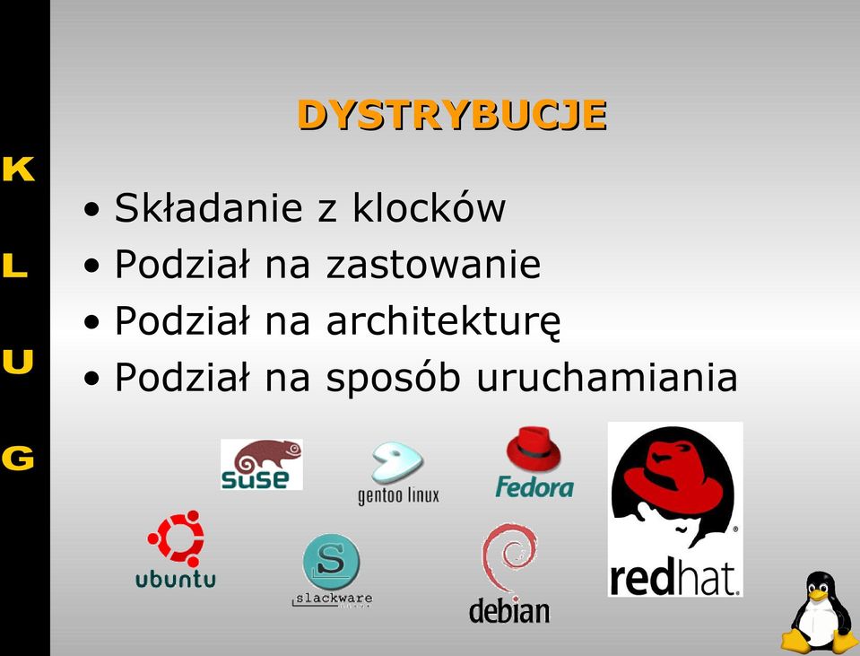 zastowanie Podział na