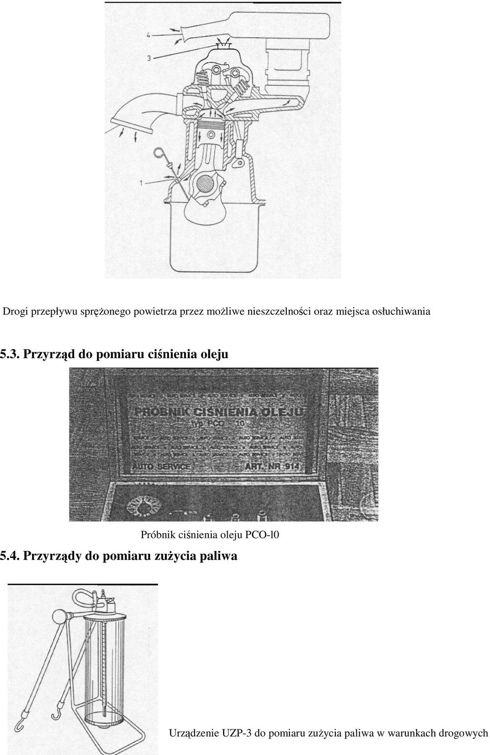 Przyrzd do pomiaru cinienia oleju Próbnik cinienia oleju PCO-l0