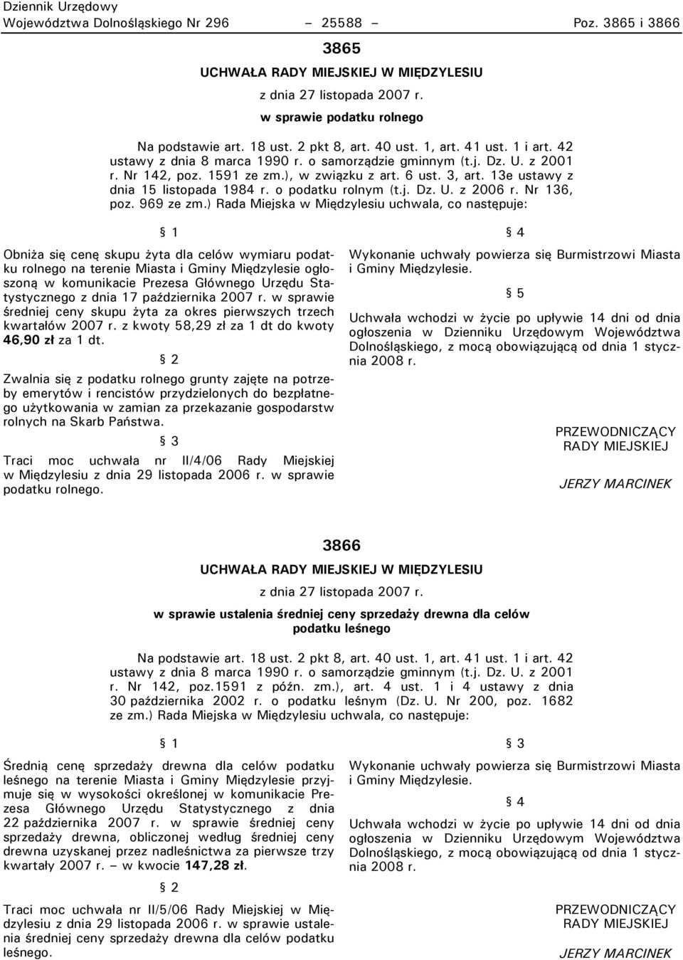 o podatku rolnym (t.j. Dz. U. z 2006 r. Nr 1V6t poz. 969 ze zm.