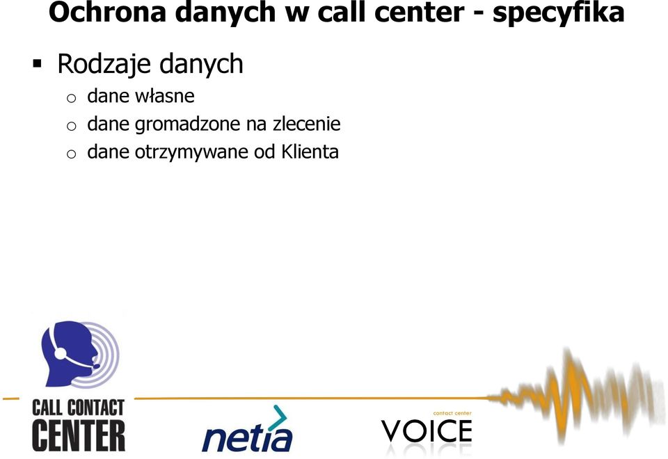 własne o dane gromadzone na