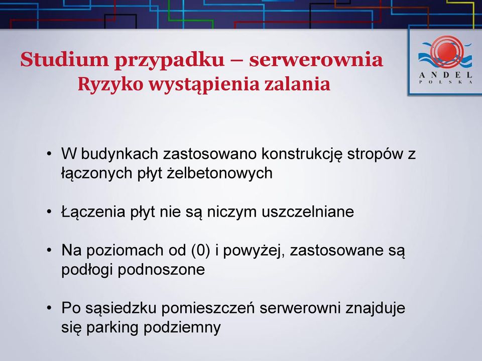 uszczelniane Na poziomach od (0) i powyżej, zastosowane są podłogi