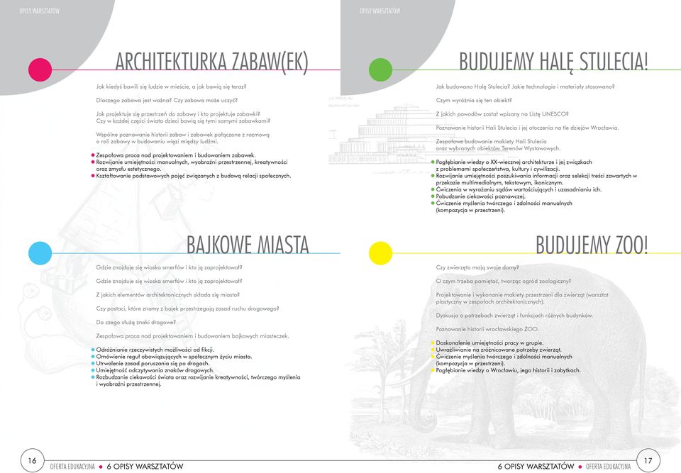 Wspólne poznawanie historii zabaw i zabawek połączone z rozmową o roli zabawy w budowaniu więzi między ludźmi. Zespołowa praca nad projektowaniem i budowaniem zabawek.