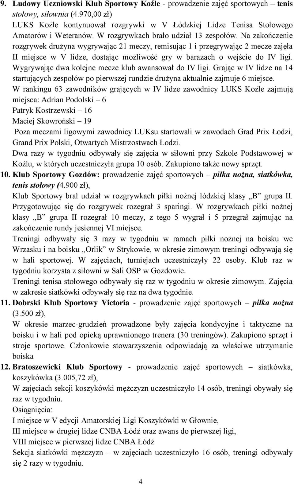 Na zakończenie rozgrywek drużyna wygrywając 21 meczy, remisując 1 i przegrywając 2 mecze zajęła II miejsce w V lidze, dostając możliwość gry w barażach o wejście do IV ligi.