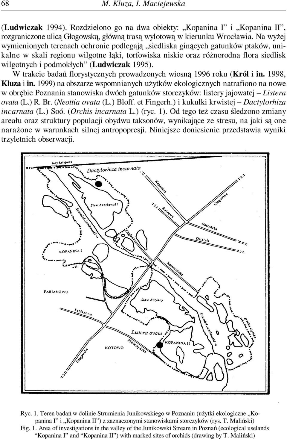 (Ludwiczak 1995). W trakcie badań florystycznych prowadzonych wiosną 1996 roku (Król i in. 1998, Kluza i in.