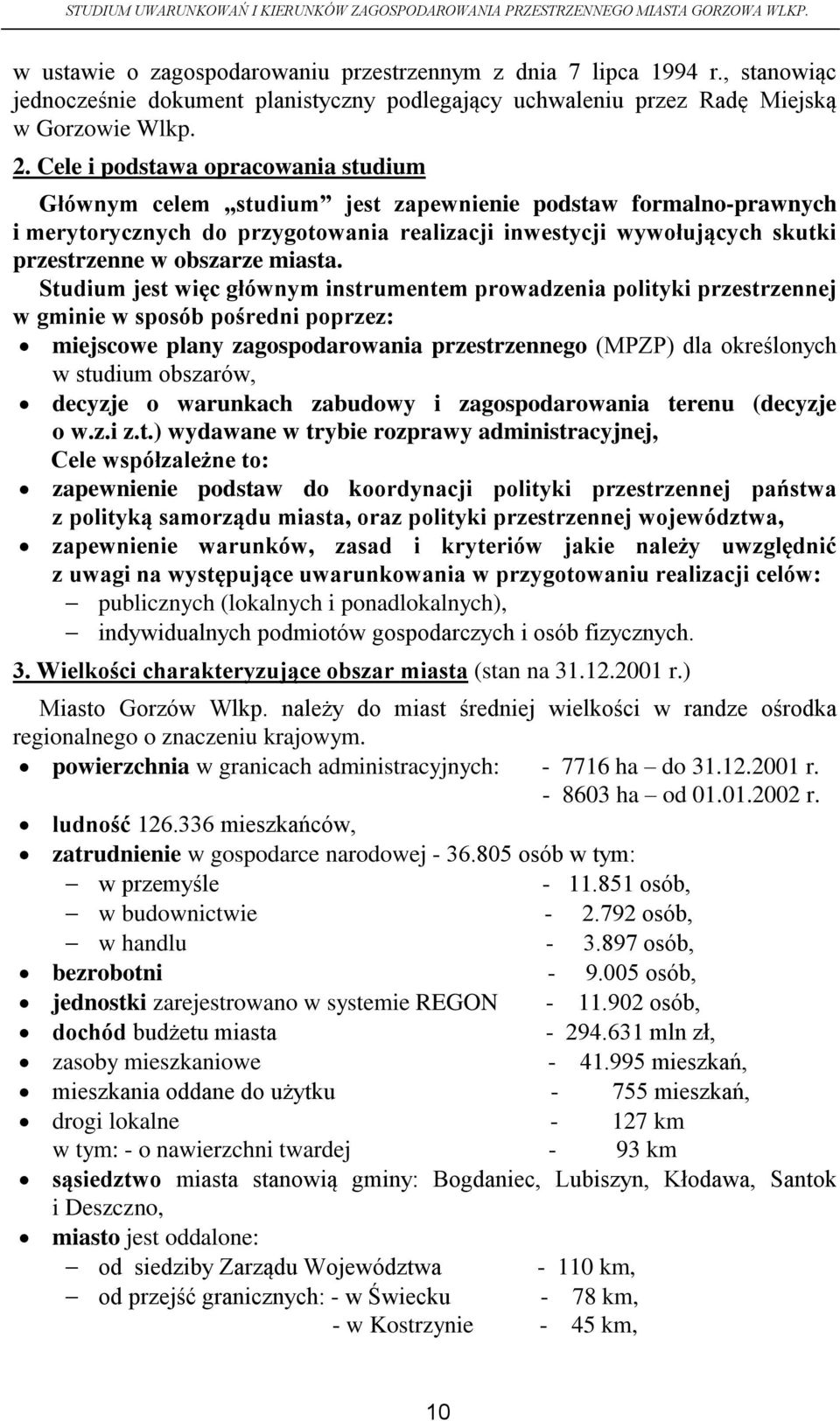 obszarze miasta.