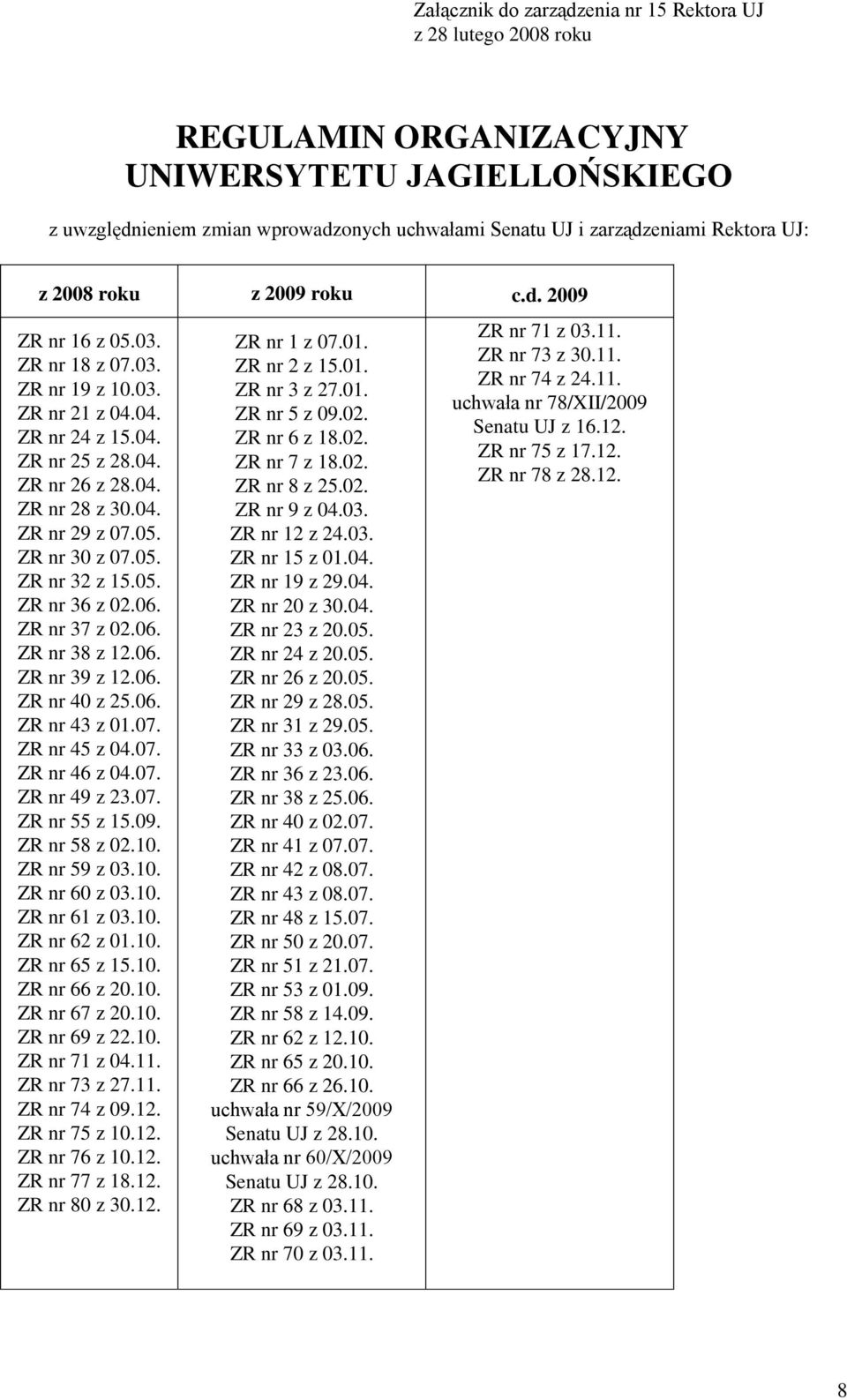 05. ZR nr 32 z 15.05. ZR nr 36 z 02.06. ZR nr 37 z 02.06. ZR nr 38 z 12.06. ZR nr 39 z 12.06. ZR nr 40 z 25.06. ZR nr 43 z 01.07. ZR nr 45 z 04.07. ZR nr 46 z 04.07. ZR nr 49 z 23.07. ZR nr 55 z 15.