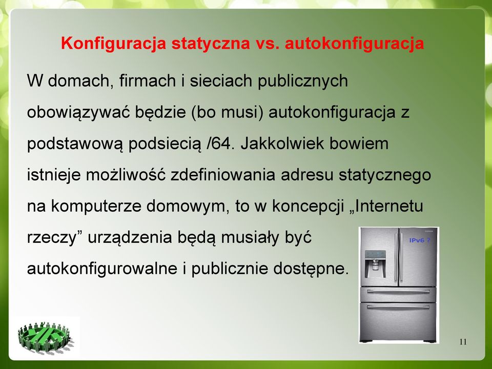 autokonfiguracja z podstawową podsiecią /64.