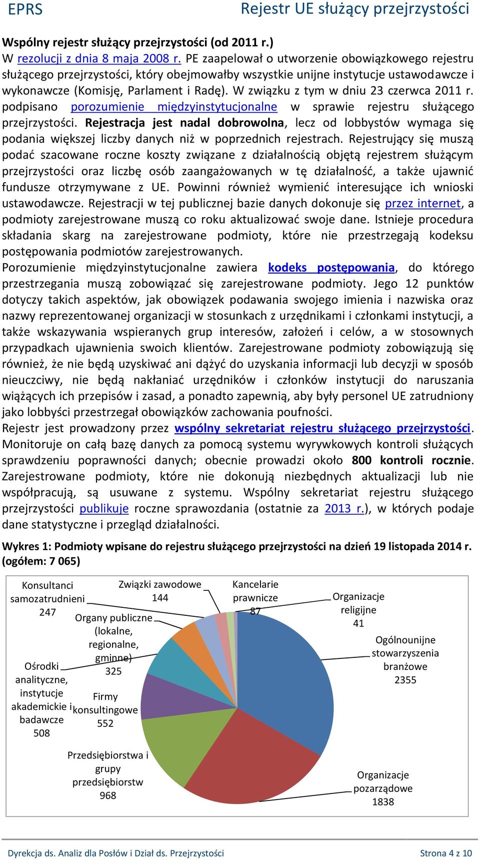 W związku z tym w dniu 23 czerwca 2011 r. podpisano porozumienie międzyinstytucjonalne w sprawie rejestru służącego przejrzystości.