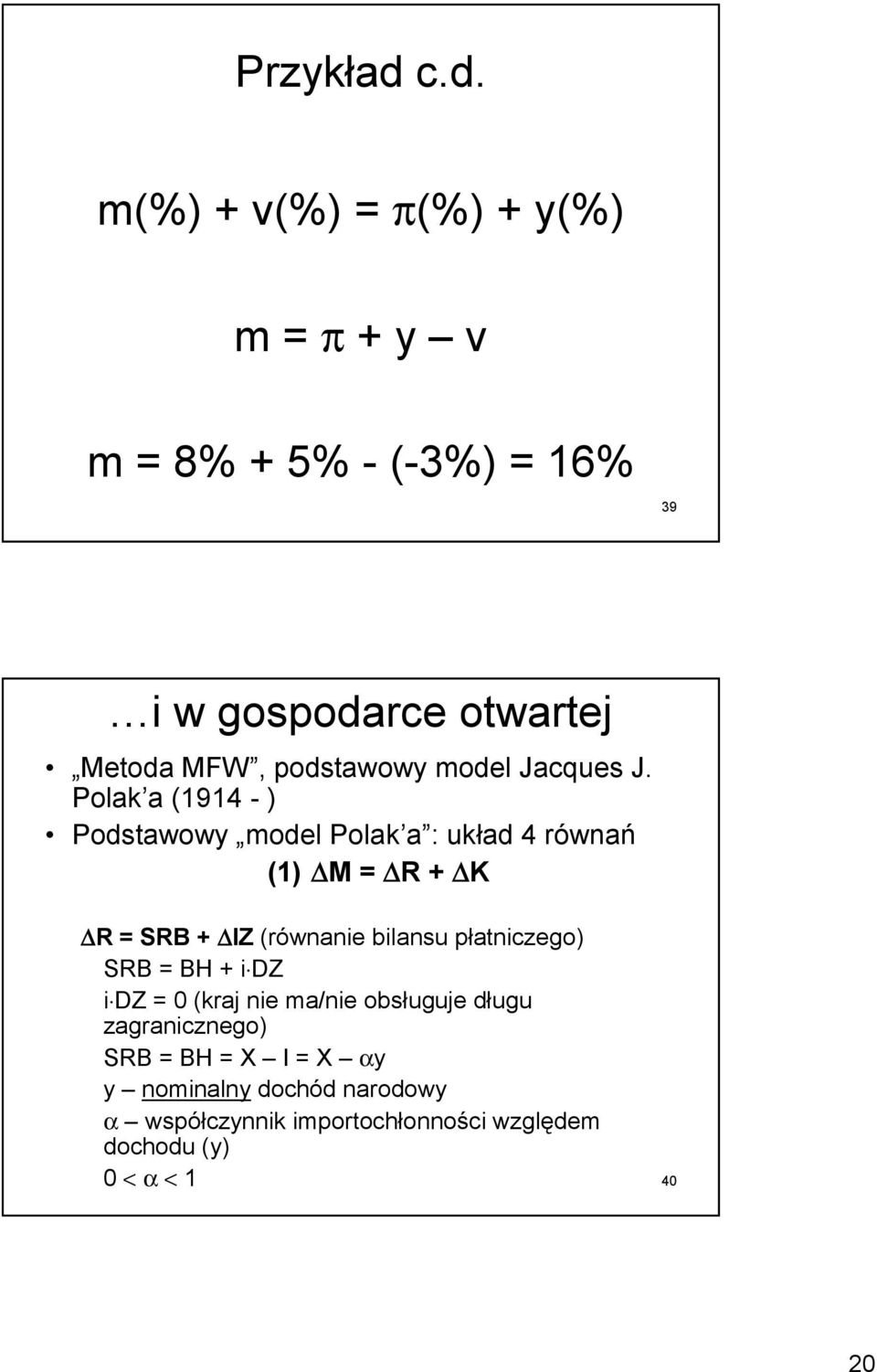 podstawowy model Jacques J.