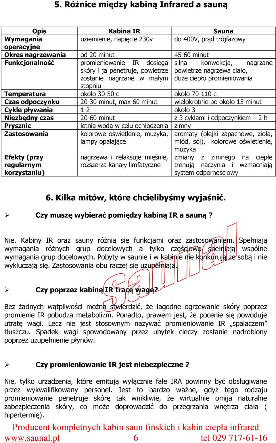 około 70-110 c Czas odpoczynku 20-30 minut, max 60 minut wielokrotnie po około 15 minut Cykle pływania 1-2 około 3 Niezbędny czas 20-60 minut z 3 cyklami i odpoczynkiem 2 h Prysznic Zastosowania