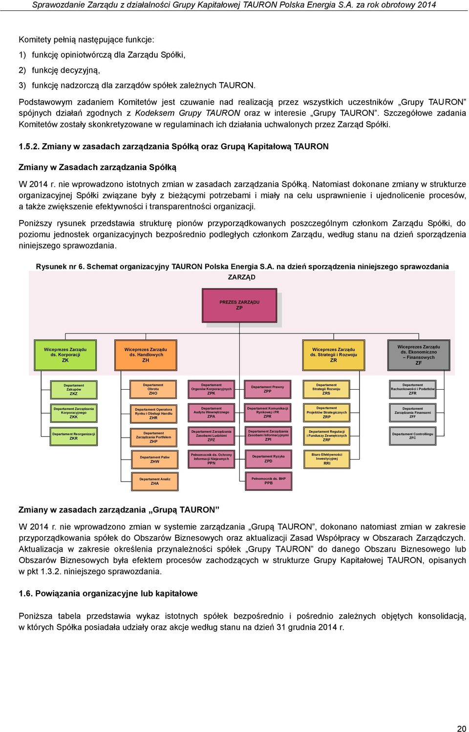 Szczegółowe zadania Komitetów zostały skonkretyzowane w regulaminach ich działania uchwalonych przez Zarząd Spółki. 1.5.2.