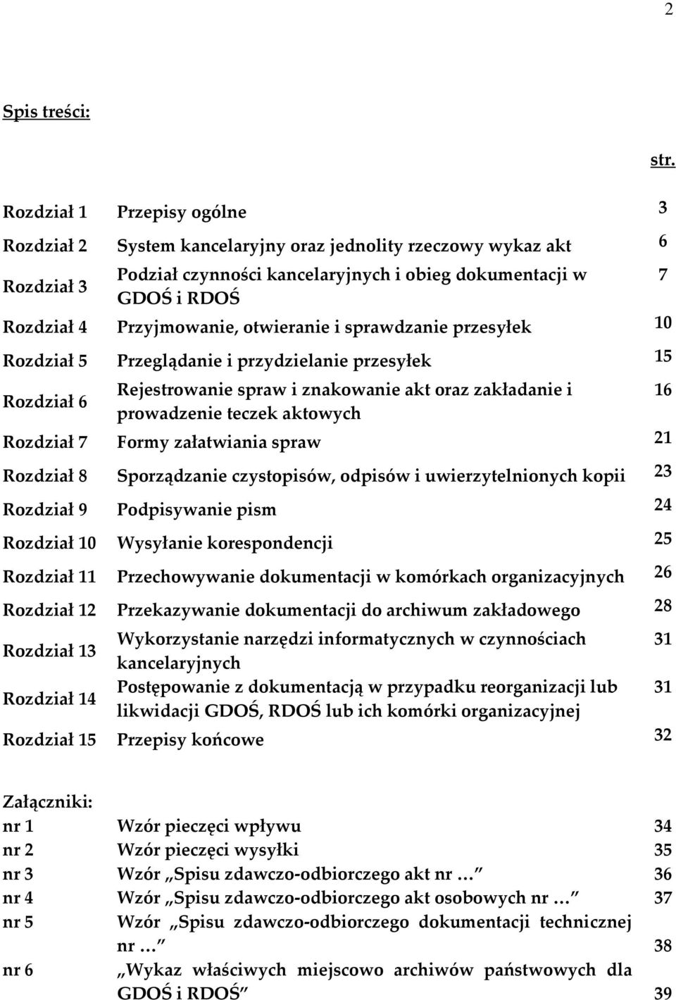 teczek aktowych Rozdział 7 Formy załatwiania spraw 21 Rozdział 8 Sporządzanie czystopisów, odpisów i uwierzytelnionych kopii 23 Rozdział 9 Podpisywanie pism 24 Rozdział 10 Wysyłanie korespondencji 25