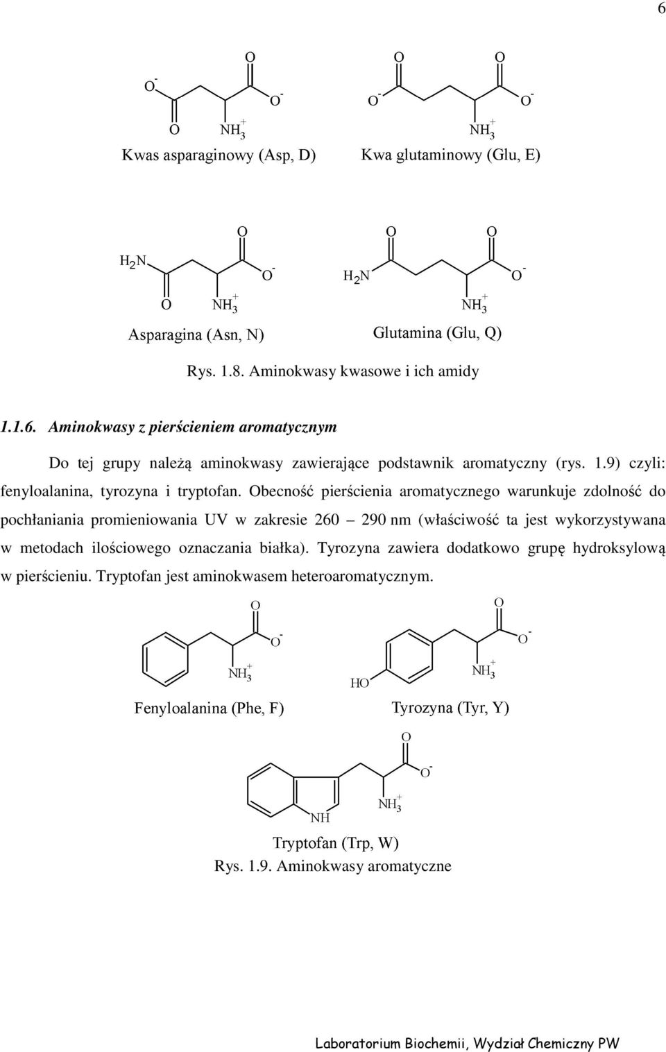 Obecność pierścienia aromatycznego warunkuje zdolność do pochłaniania promieniowania UV w zakresie 260 290 nm (właściwość ta jest