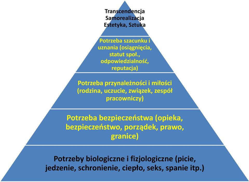 , odpowiedzial ość, reputacja) Potrze a przy ależ oś i i iłoś i rodzi a, u zu ie, związek,