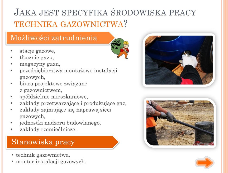 gazowych, biura projektowe związane z gazownictwem, spółdzielnie mieszkaniowe, zakłady przetwarzające i