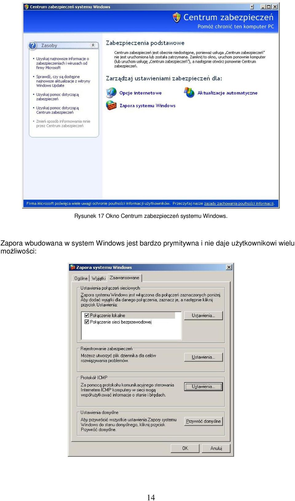 Zapora wbudowana w system Windows jest