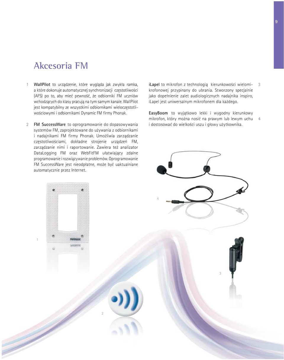 FM SuccessWare to oprogramowanie do dopasowywania systemów FM, zaprojektowane do używania z odbiornikami i nadajnikami FM firmy Phonak.