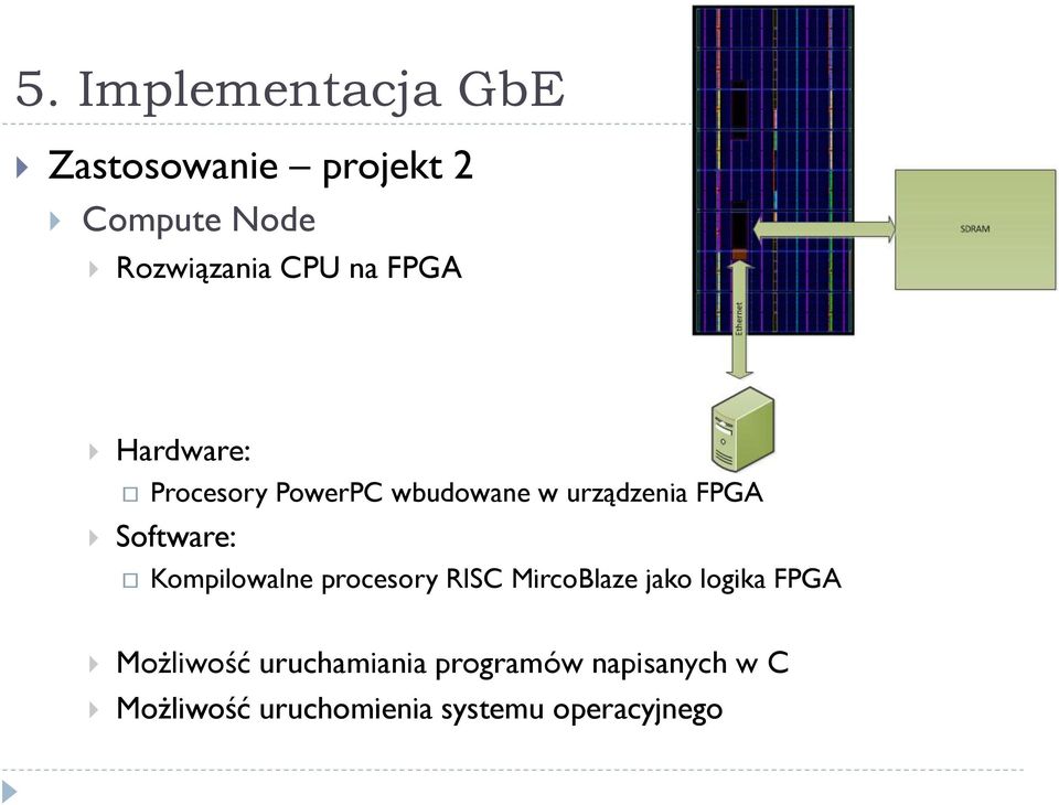 Kompilowalne procesory RISC MircoBlaze jako logika FPGA Możliwość