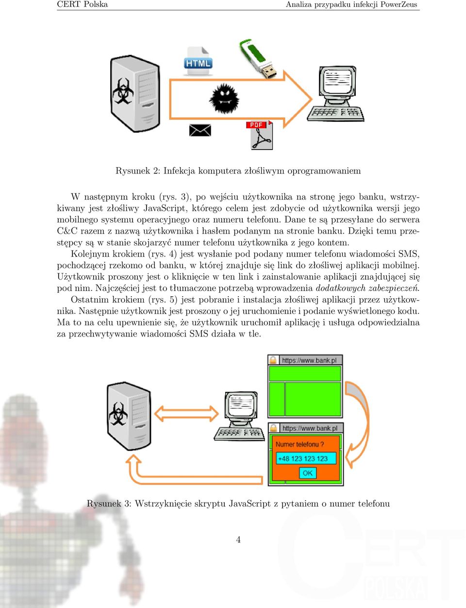 Dane te są przesyłane do serwera C&C razem z nazwą użytkownika i hasłem podanym na stronie banku. Dzięki temu przestępcy są w stanie skojarzyć numer telefonu użytkownika z jego kontem.