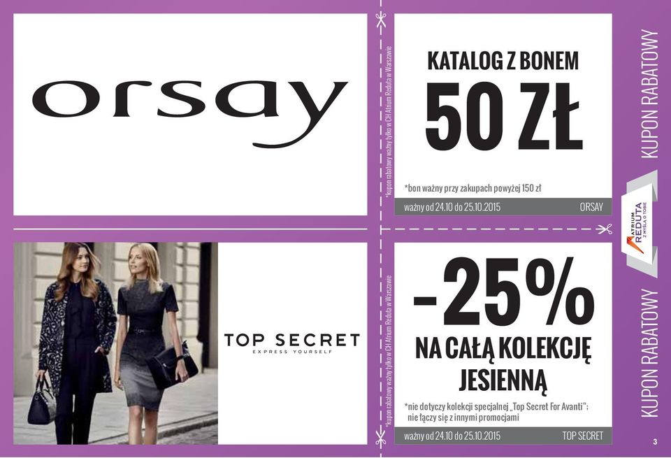 kolekcji specjalnej Top Secret For Avanti ; nie łączy się