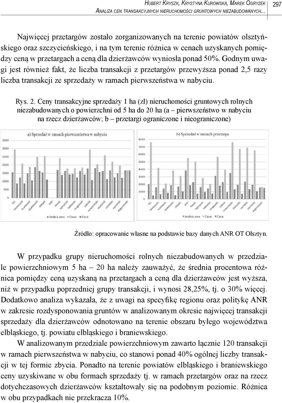 dzierżawców wyniosła ponad 50%. Godnym uwagi jest również fakt, że liczba transakcji z przetargów przewyższa ponad 2,