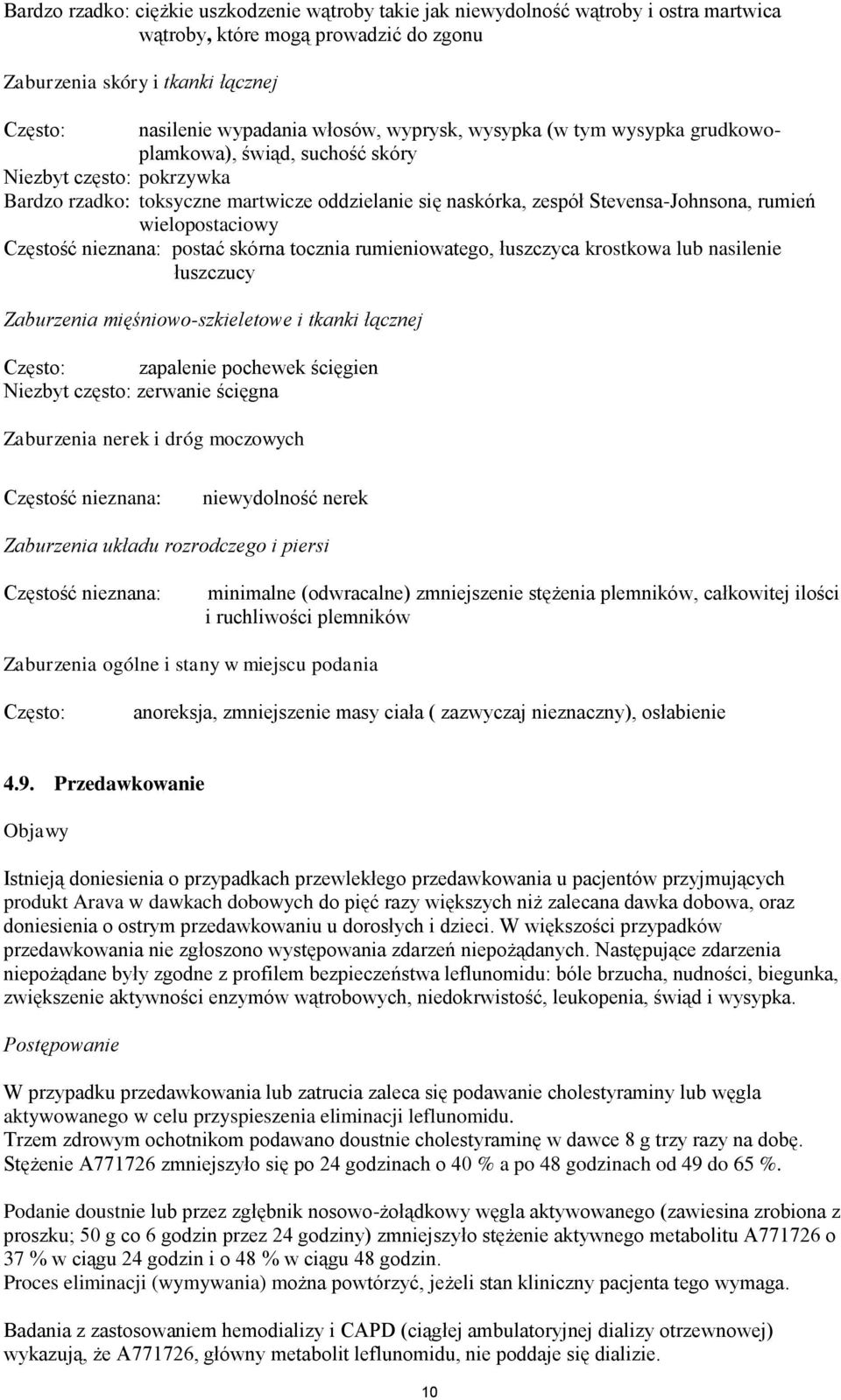 wielopostaciowy Częstość nieznana: postać skórna tocznia rumieniowatego, łuszczyca krostkowa lub nasilenie łuszczucy Zaburzenia mięśniowo-szkieletowe i tkanki łącznej Często: zapalenie pochewek