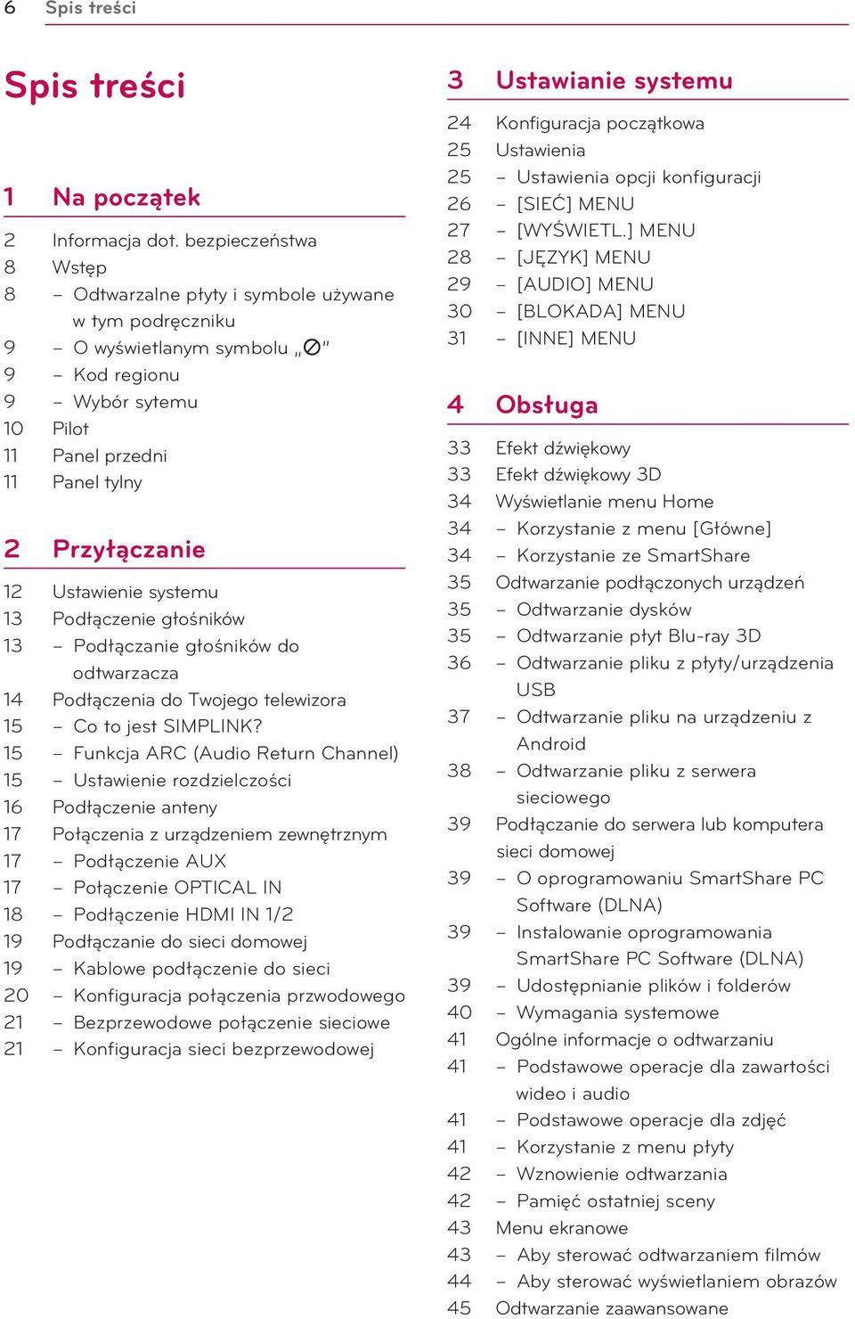 Ustawienie systemu 13 Podłączenie głośników 13 Podłączanie głośników do odtwarzacza 14 Podłączenia do Twojego telewizora 15 Co to jest SIMPLINK?