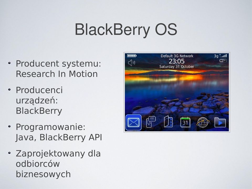BlackBerry Programowanie: Java,