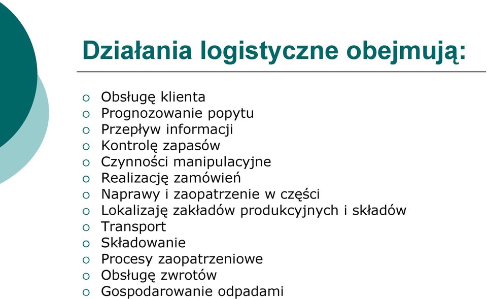 Naprawy i zaopatrzenie w części Lokalizaję zakładów produkcyjnych i składów