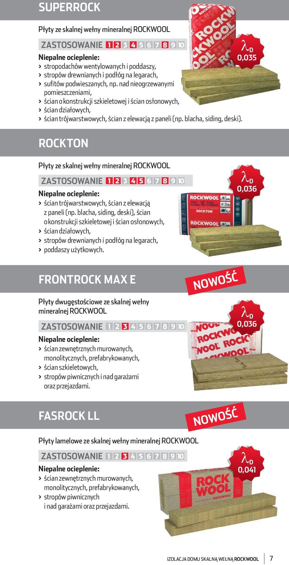 ROCKTON Płyty ze skalnej wełny mineralnej ROCKWOOL > ścian trójwarstwowych, ścian z elewacją z paneli (np.